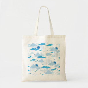 Fluffy Cloud Sunny White Sky Pattern Tote Bag