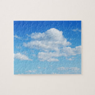 Fluffy Clouds and Blue Sky Jigsaw Puzzle