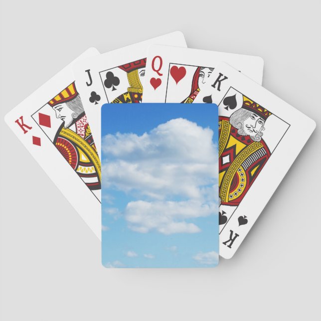 Fluffy Clouds and Blue Sky Playing Cards (Back)