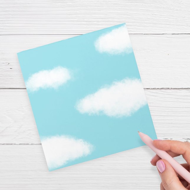 Fluffy Clouds Blue Sky Unlined Notepad (Creator Uploaded)