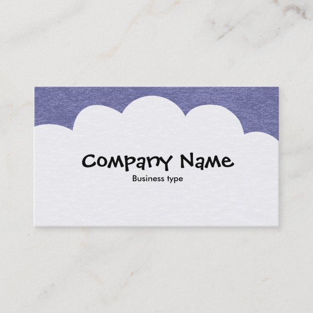 Fluffy Clouds - Cool Grey Business Card (Front)