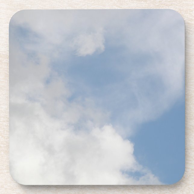 Fluffy Clouds Cork Coaster (Front)