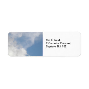 Fluffy Clouds Custom Labels