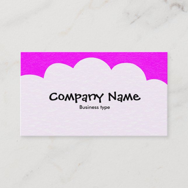 Fluffy Clouds - Magenta Business Card (Front)