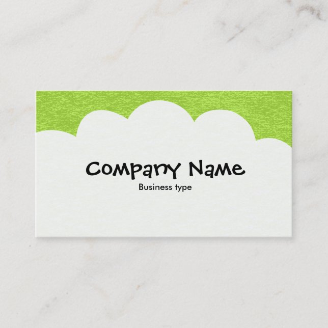 Fluffy Clouds - Martian Green Business Card (Front)
