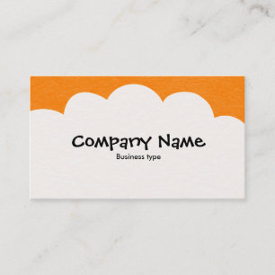 Fluffy Clouds - Orange Business Card