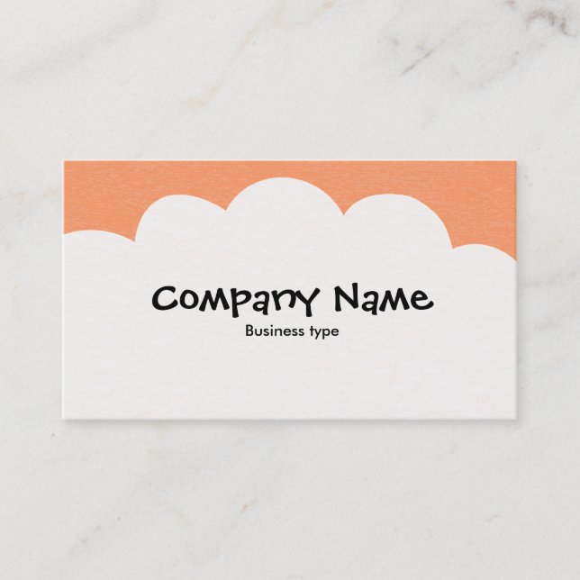 Fluffy Clouds - Peach Business Card (Front)