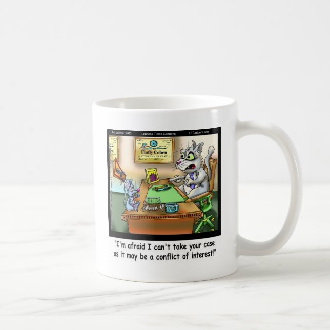 Fluffy Cohen Atty @Claw Funny Cat & Lawyer Coffee Mug (Right)