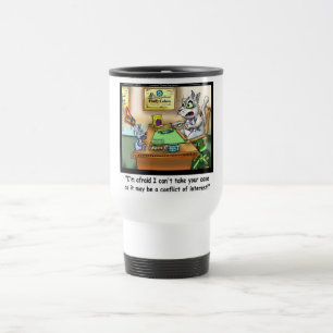 Fluffy Cohen Atty @Claw Funny Cat & Lawyer Travel Mug