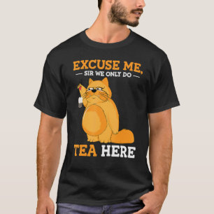 Fluffy Cranky Cat For Tea T-Shirt