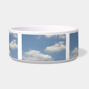Fluffy Cumulus Clouds Dog Bowl