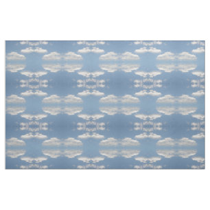 Fluffy Cumulus Clouds Patterned Fabric