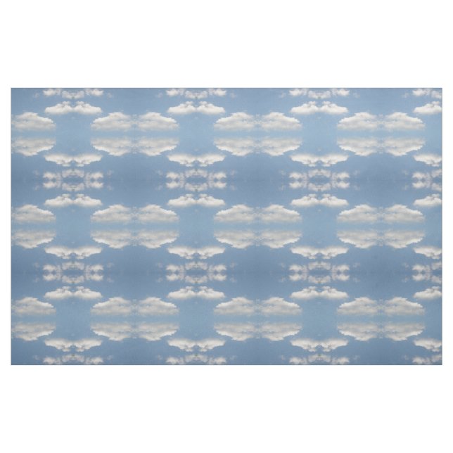 Fluffy Cumulus Clouds Patterned Fabric (Fat Quarter)