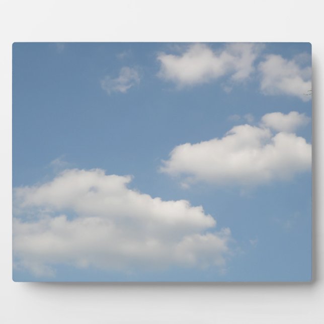 Fluffy Cumulus Clouds Plaque (Front)