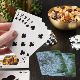 Fluffy Dandelion Seed Head Photo Playing Cards