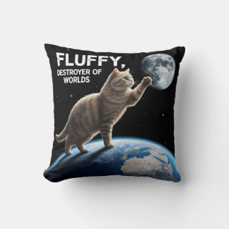 Fluffy, Destroyer of Worlds Cushion