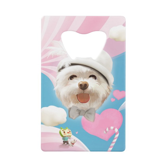 Fluffy Dog with White Hat (Front)