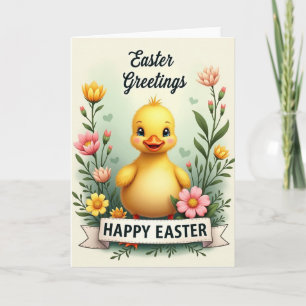 Fluffy Easter Greetings Card