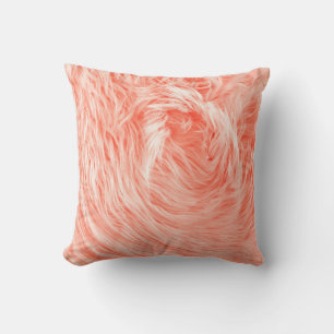 Fluffy fake textile fur cushion