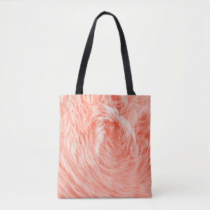 Fluffy fake textile fur tote bag