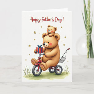 Fluffy Fathers Day Tricycle Card