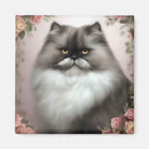 Fluffy Feline Persian Cat Magnet