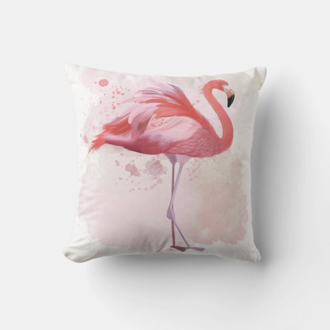 Fluffy Flamingo Cushion (Front)
