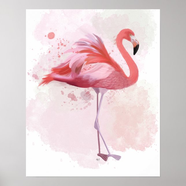 Fluffy Flamingo Poster (Front)