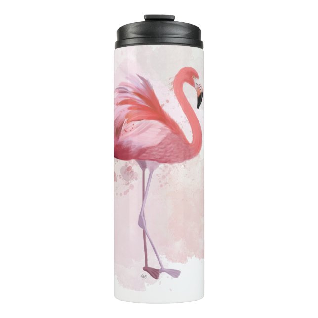 Fluffy Flamingo Thermal Tumbler (Front)
