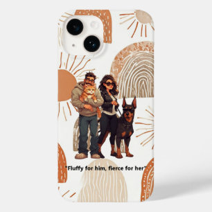 "Fluffy for him, fierce for her." Case-Mate iPhone 14 Case