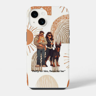 "Fluffy for him, fierce for her." iPhone 14 Case