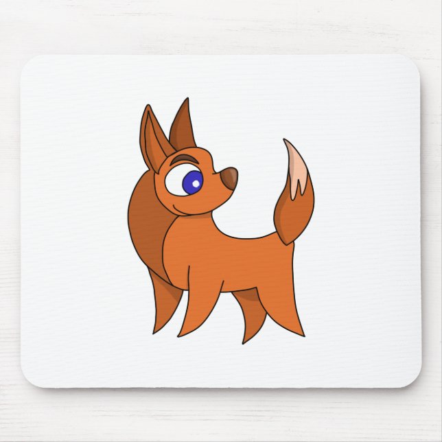 Fluffy Fox Mouse Mat (Front)