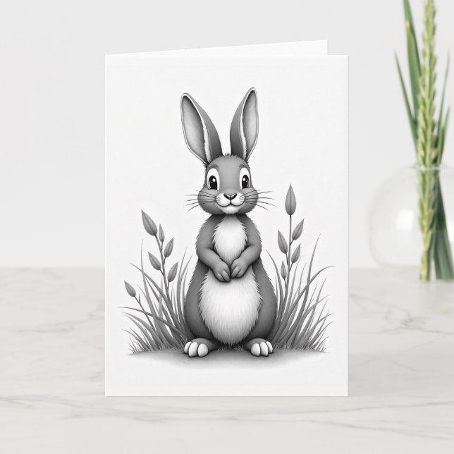 Fluffy Friend Gray Art Card (Front)