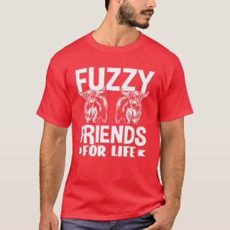 Fluffy Friends Forever Highland Cow vintage T-Shirt