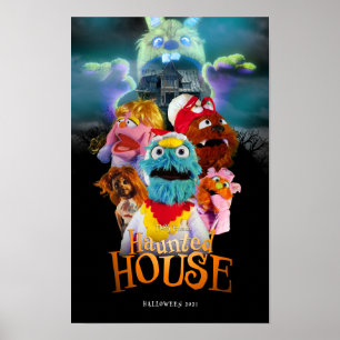 Fluffy Friends: Haunted House Poster