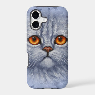 Fluffy Grey Tabby Cat Kitten Face