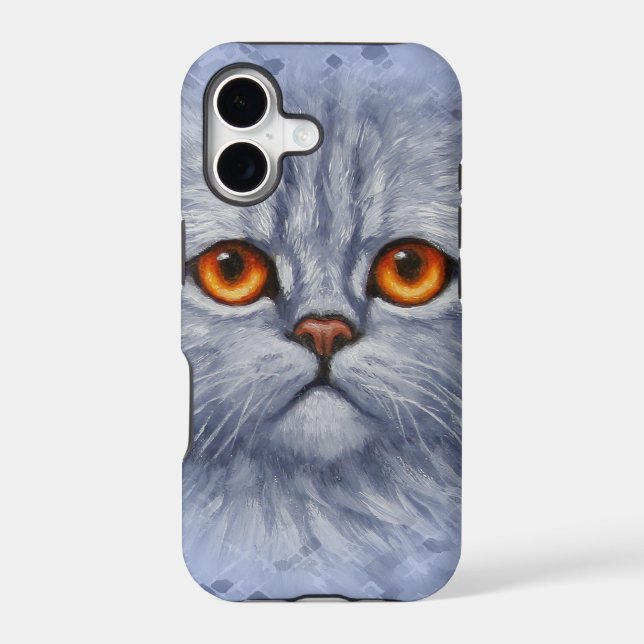 Fluffy Grey Tabby Cat Kitten Face (Back)
