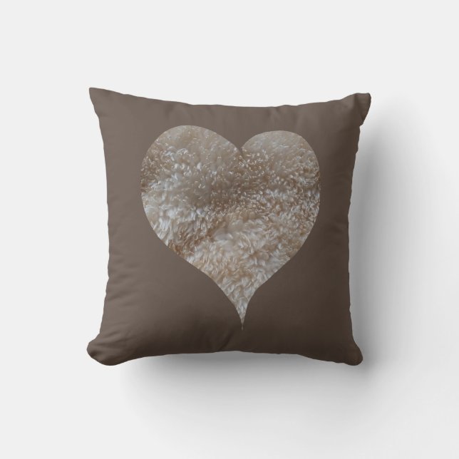 Fluffy heart  cushion (Front)