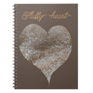 Fluffy heart notebook