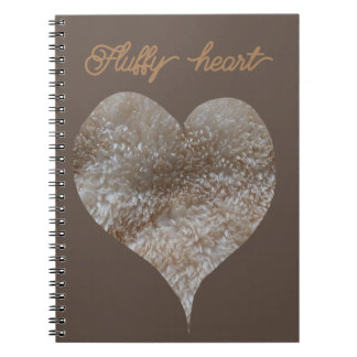 Fluffy heart notebook