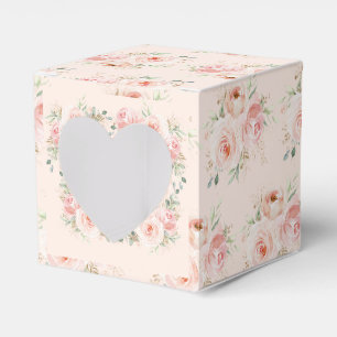 Fluffy Highland Cow Pink Floral Baby Shower Favour Box