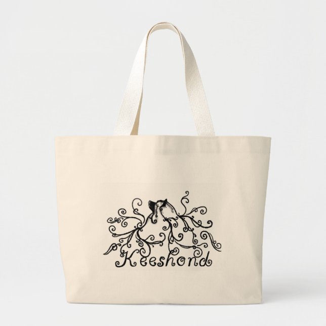 Fluffy Keeshond Tote (Front)