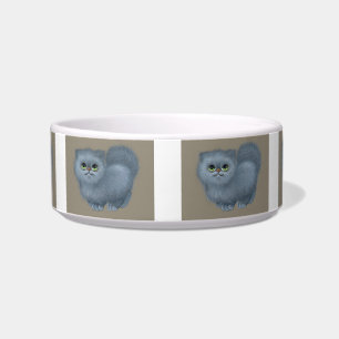 fluffy kitten cat food bowl