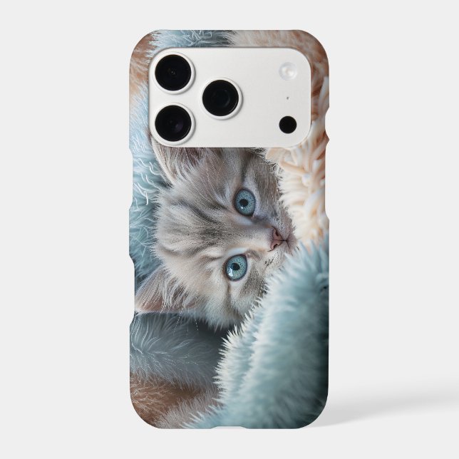 Fluffy Kitten in a Soft Blanket (Back)