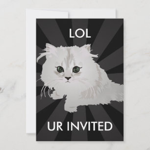Fluffy Kitten Invitation