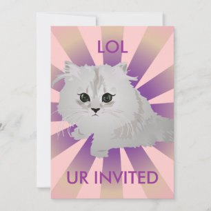 Fluffy Kitten Invitation