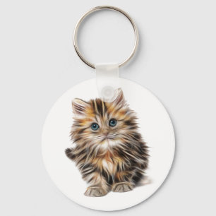 Fluffy Kitten Key Ring