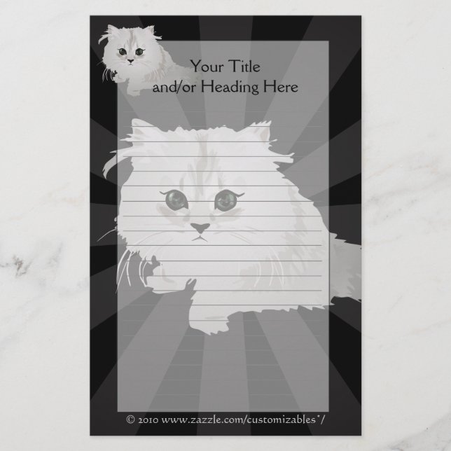 Fluffy Kitten Stationery (Front)