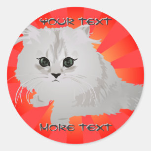 Fluffy Kitten Stickers