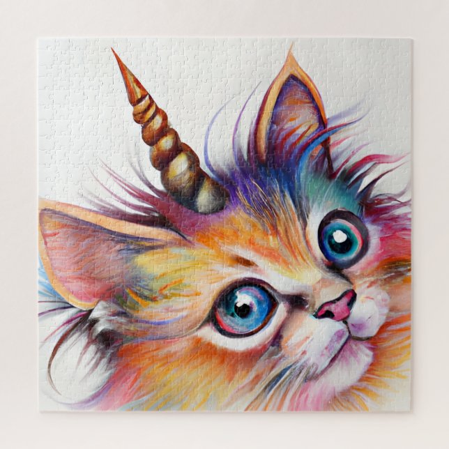 Fluffy Kitten Unicorn Jigsaw Puzzle (Vertical)
